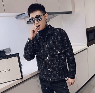 Áo Khoác Chanel Dáng Ôm Ngắn Thời Trang Hàn Quốc Cao Cấp Cho Nam