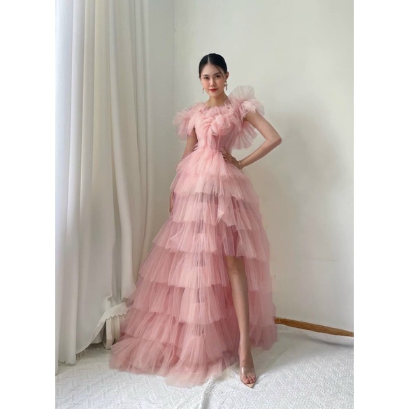 Đầm cưới đầm công chúa dự tiệc tầng maxi tiểu thư
