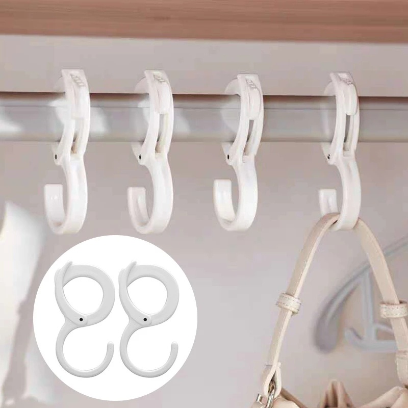 Móc Khóa Hình Chữ S Chất Liệu ABS Chống Đổ Dùng Để Treo Quần Áo/Mũ/Khăn Tắm Tiện Lợi