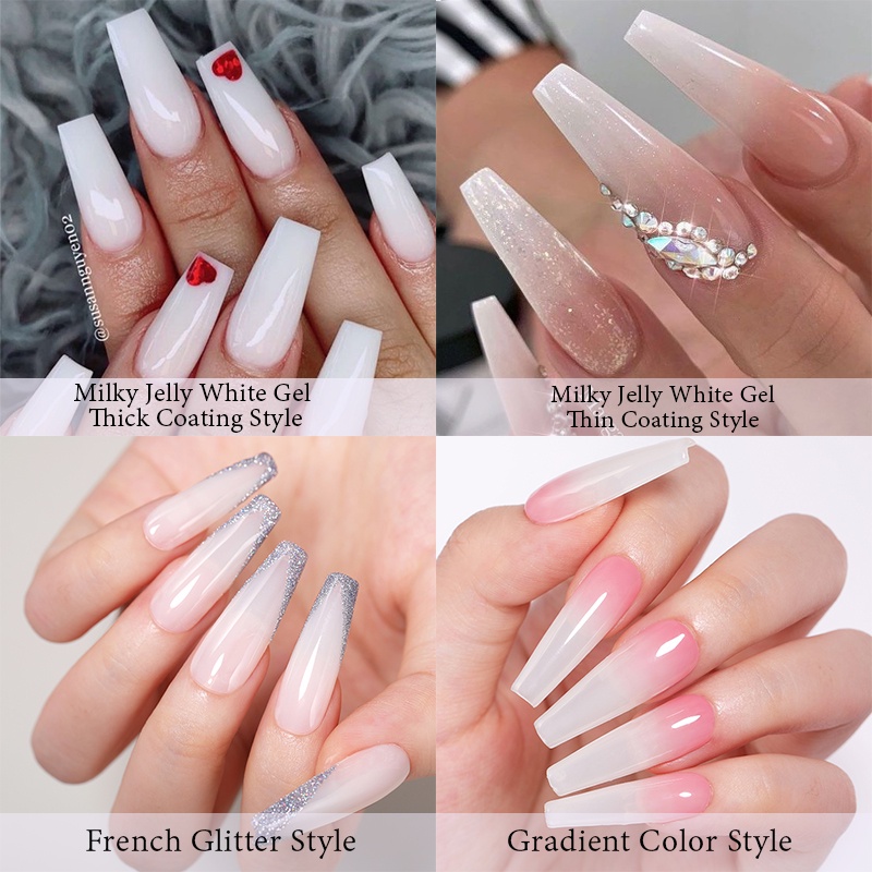 Sơn móng tay UR SUGAR màu bán trong suốt 7.5ml chất lượng cao chuyên dụng