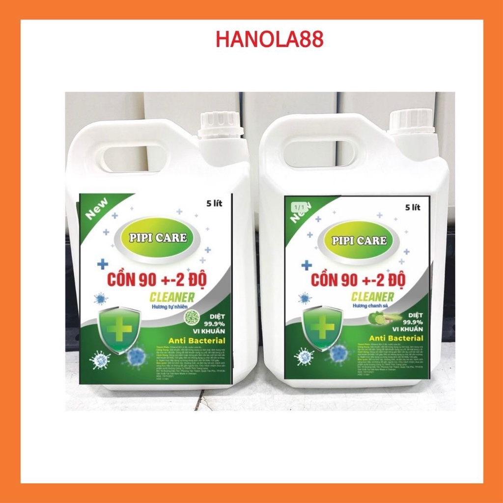 Combo 5 can dung dịch sát khuẩn, cồn y tế 5 lít 70 độ có hương hàng chuẩn công ty