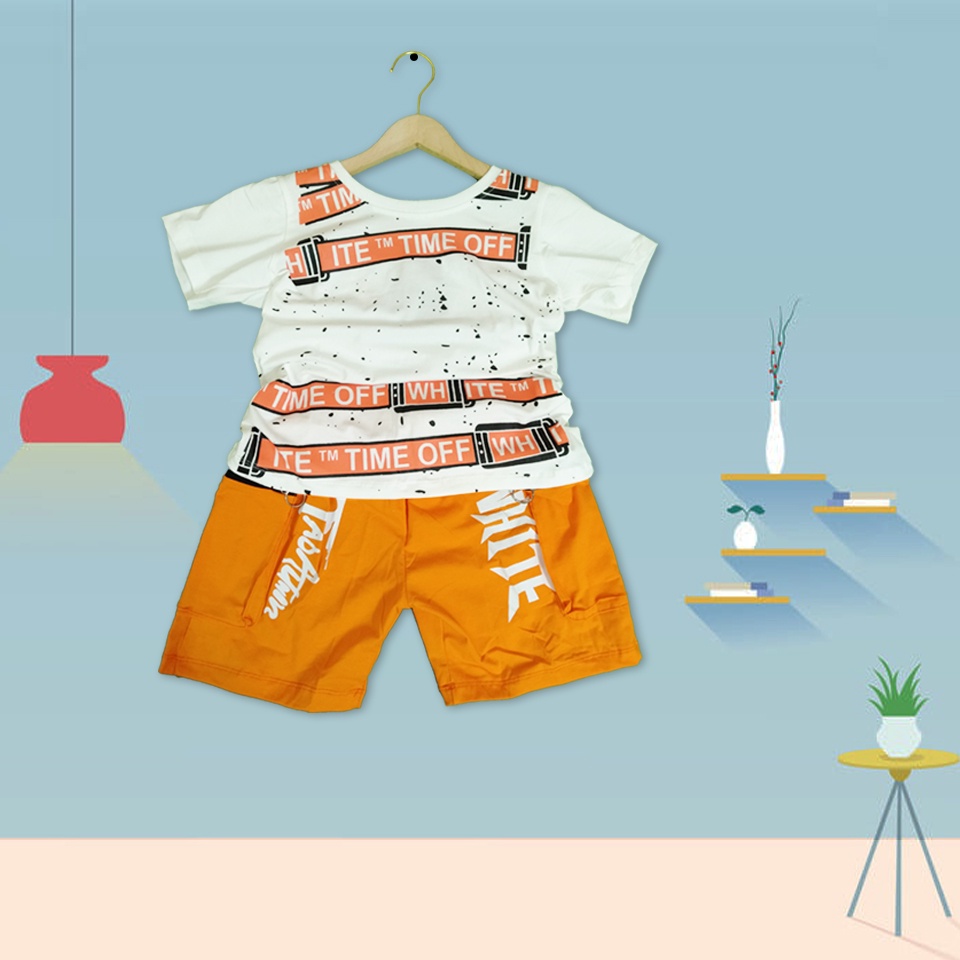 Bộ quần áo cotton cho bé 5-8 tuổi.