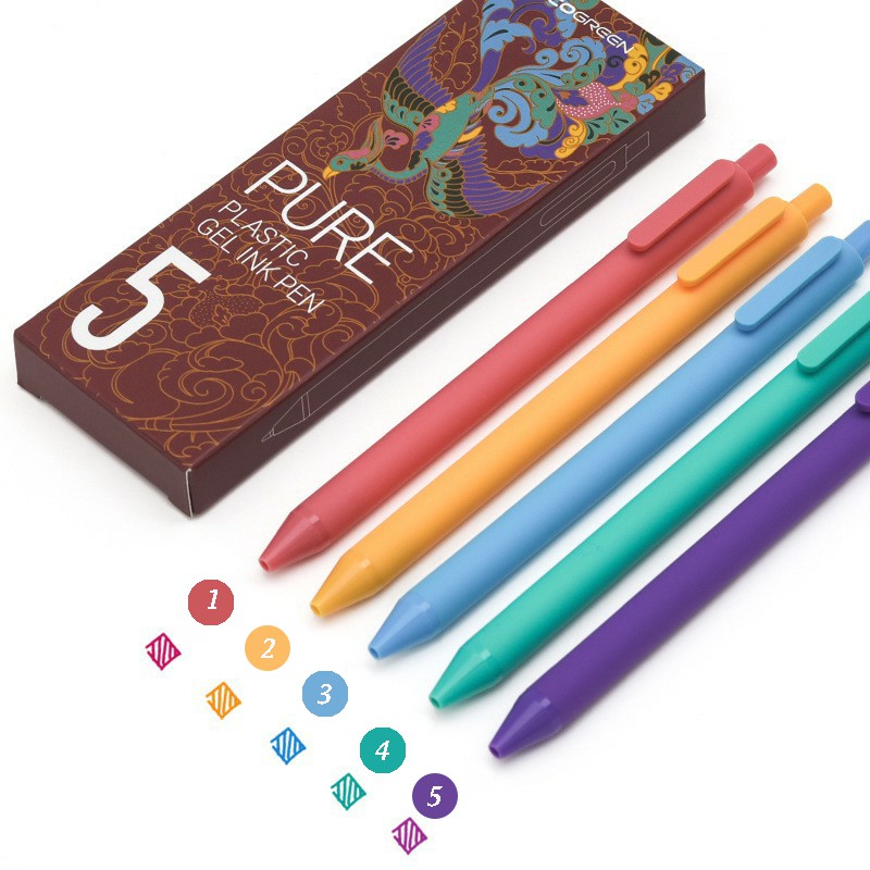 Bút bi gel Kaco Pure, 0.5mm nhiều màu