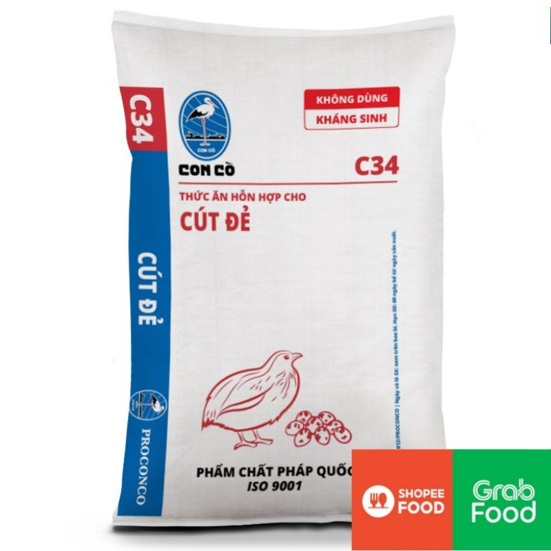 (Hỏa Tốc) Bao 25KG Cám Cò C34 Cám Chim Cút Đẻ Thức Ăn Chim Cút Đẻ Cám Chim Cút Con Thức Ăn Gà Rutin Thức Ăn Cút Thái