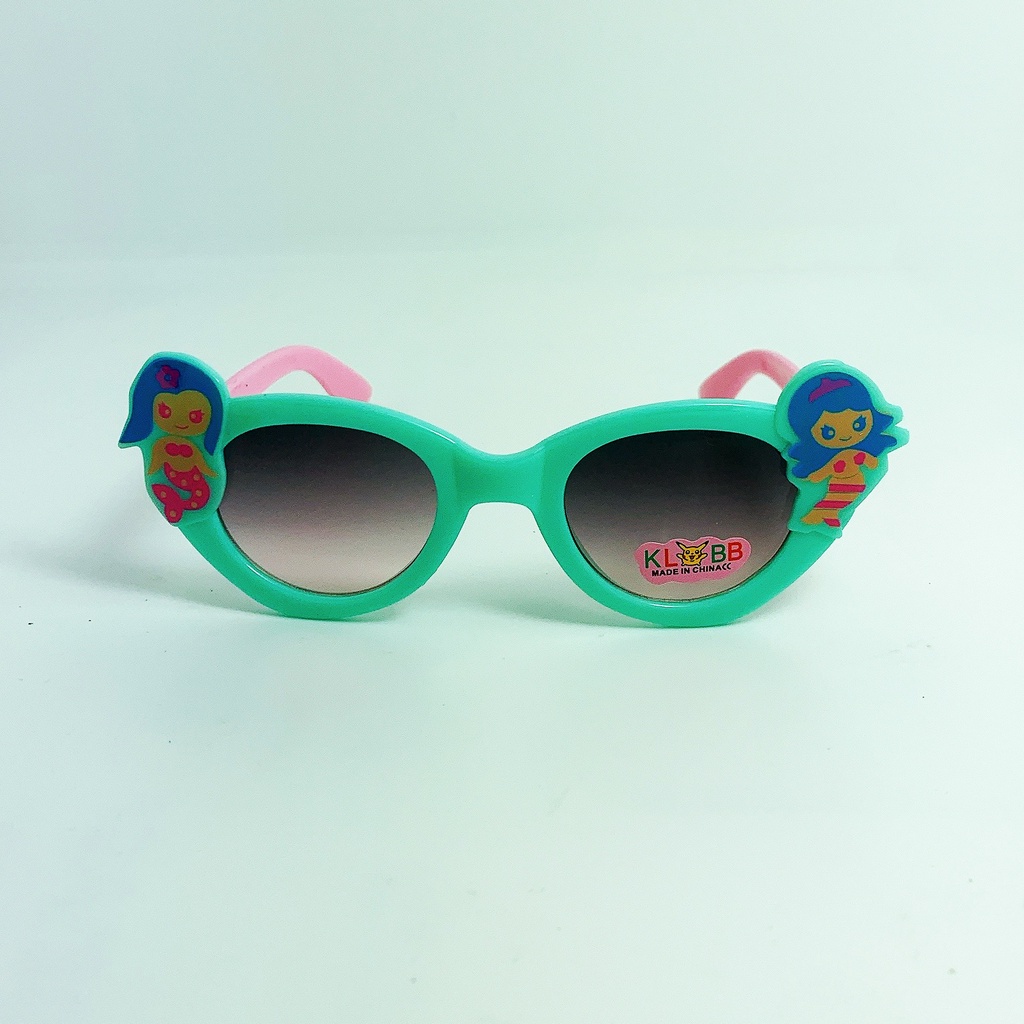 Kính mát trẻ em form ôm mặt Jun Secret tròng đính kèm nàng tiên cá dễ thương dành cho bé gái từ 1 tới 5 tuổi JS202212