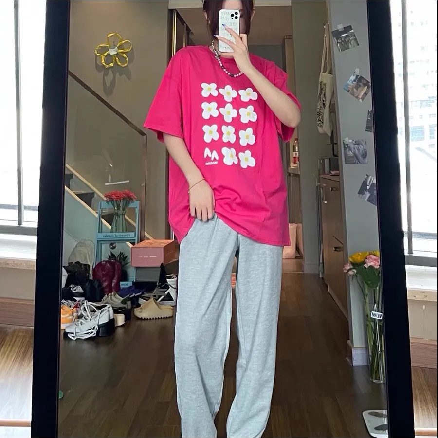 NRVP Áo Thun 100% Cotton Dáng Rộng Thời Trang Hàn Quốc Cho Nữ