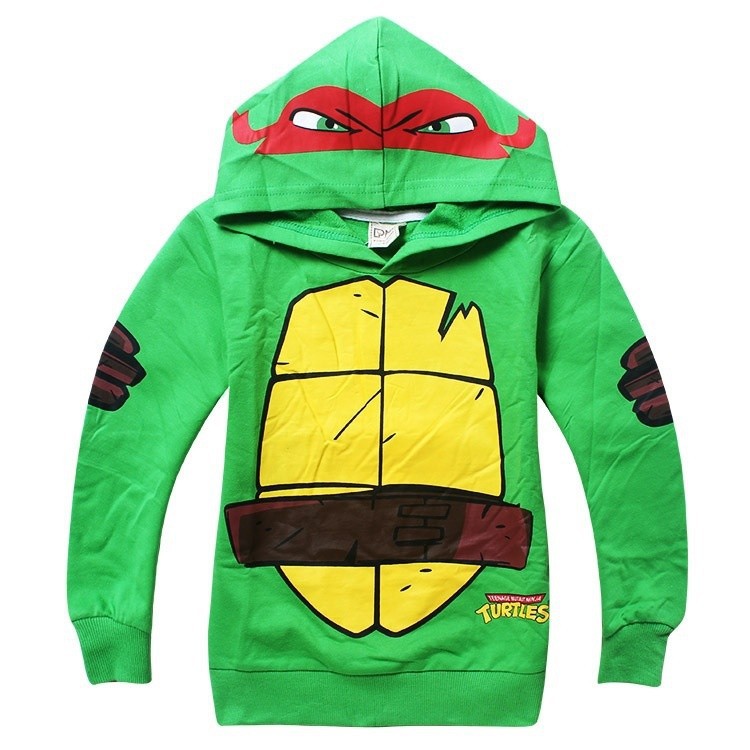 Áo Hoodie In Hình Ninja Rùa Cho Bé Trai