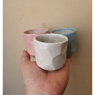 Chậu sứ men lạnh trồng cây cảnh đường kính 6 cm, màu ngẫu nhiên