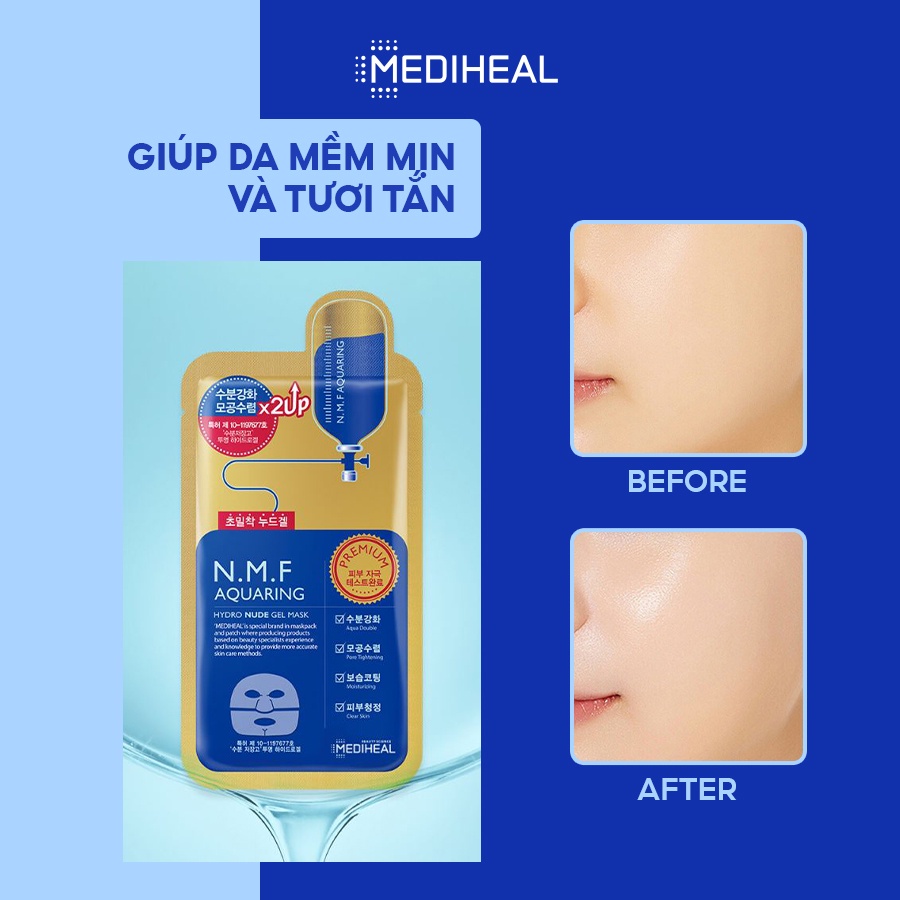 Mặt nạ cấp ẩm sâu Mediheal N.M.F Aquaring Hydro Nude Gel Mask 30g [K17] | BigBuy360 - bigbuy360.vn