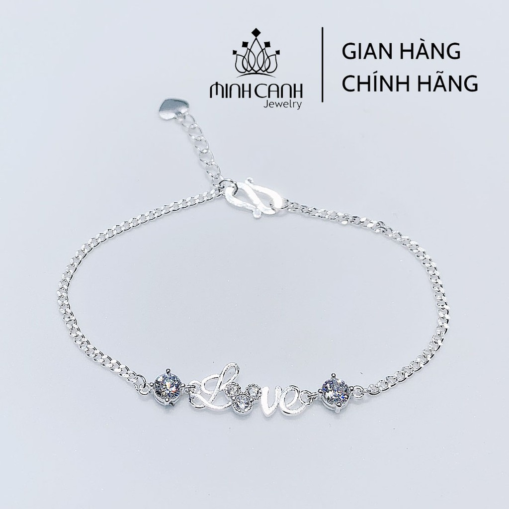 Lắc Tay Bạc Chữ Love Đính Đá - Minh Canh Jewelry