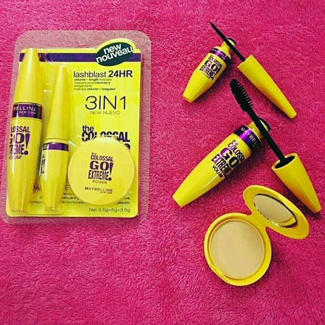 Bộ Trang Điểm 3in1 Gồm: Chuốt Mi + Bút Kẻ Mắt + Phấn Nền Trang Điểm | BigBuy360 - bigbuy360.vn