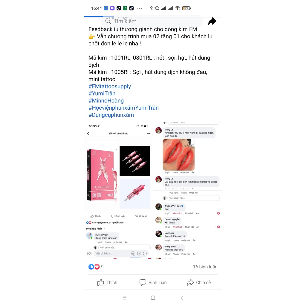 Kim hồng AMBITION chuyên dụng dùng cho máy PEN phun xăm thẩm mỹ chuyên nghiệp Siêu Bén