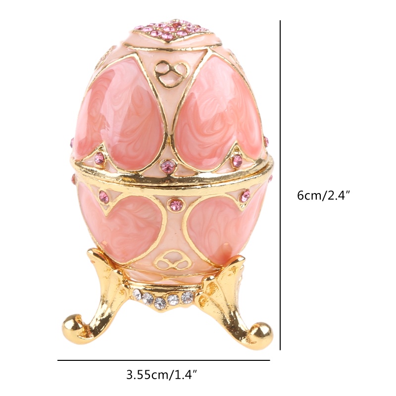 Flgo Hộp Đựng Trang Sức Nhỏ Hình Elip Bằng Hợp Kim Dễ Thương Làm Quà Tặng Sinh Nhật / Đám Cưới