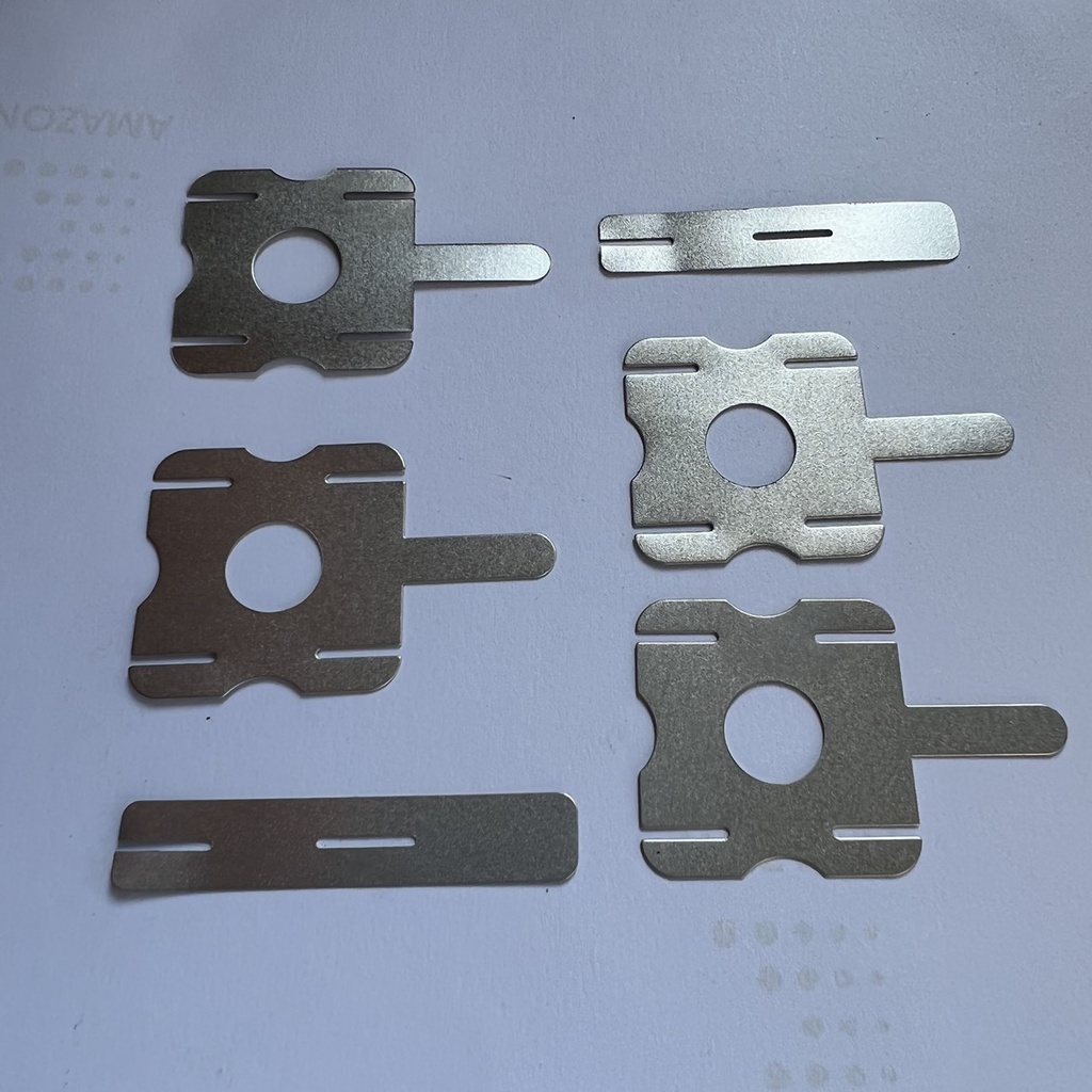 Bộ kẽm hàn cell pin 18650 kẽm vuông và kẽm dài 6 món Hình Ảnh Tự Chụp