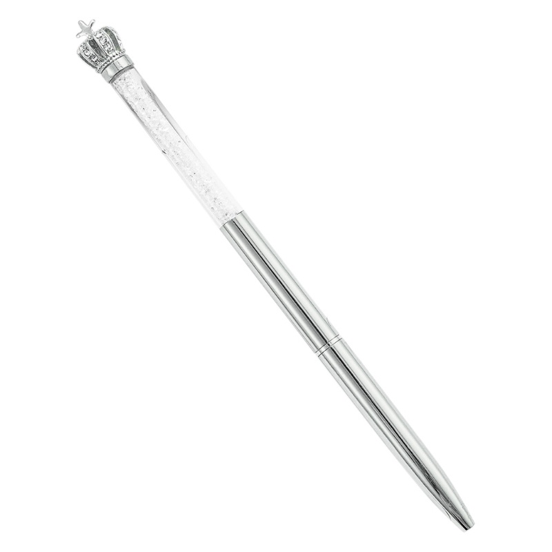 Bút Bi Xoay Kim Loại Hình Vương Miện Lấp Lánh Trang Trí Tiệc Cưới / Sinh Nhật