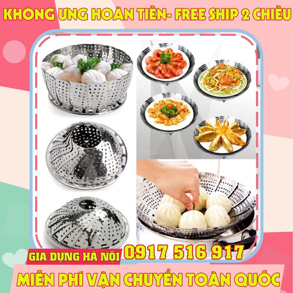 [Hàng Loại 1] Rổ hấp inox xoè