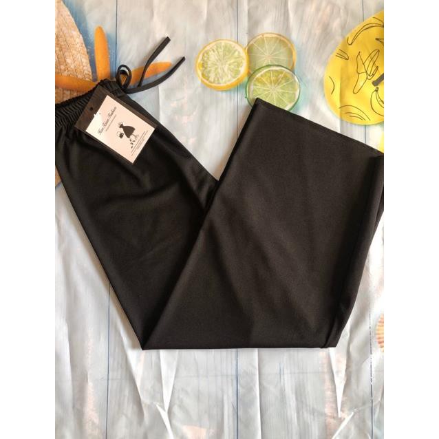 Quần ống suông rộng culottes gân tăm mềm mát
