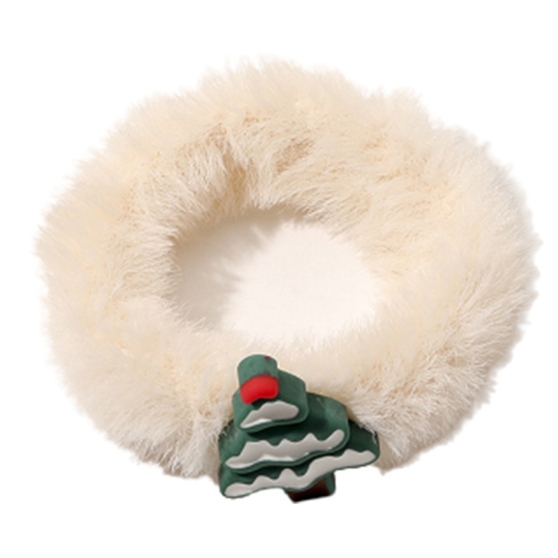 Dây Cột Tóc Đuôi Ngựa Hình Ông Già Noel Bằng Lông Nhung Dễ Thương Xinh Xắn