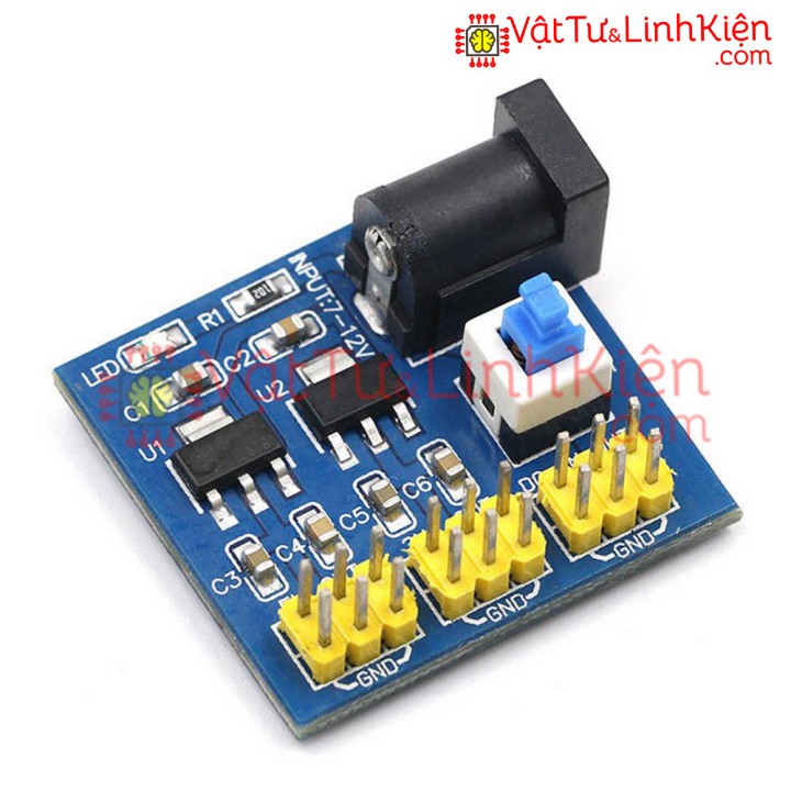 3.3V 5V 12V Chuyển đổi điện áp đa đầu ra DC-DC 12V sang 3.3V 5V Buck Bước xuống Mô-đun cấp nguồn