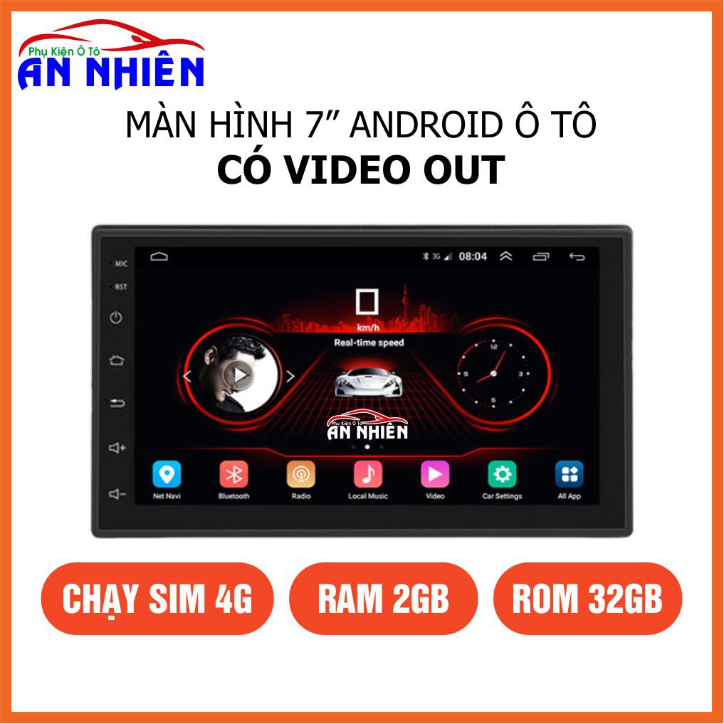 Đầu DVD Android RAM 2G (Có Video Out - AV Out) Ra Màn Hình Gối, Màn Hình Tivi Gắn Trần Ô Tô, Xe Khách, Xe Tải