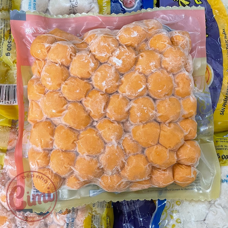 Tôm Viên Chiên Lacusina 500g - Cá Viên Chiên Ăn Vặt - Viên Thả Lẩu - Bếp Nhà CIMI