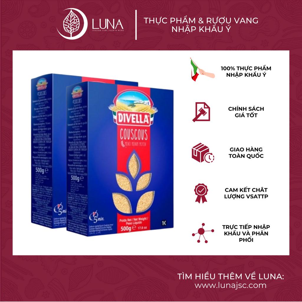 Hạt Couscous DIVELLA hộp 500g [Hạt Cous Cous Chính Hãng]