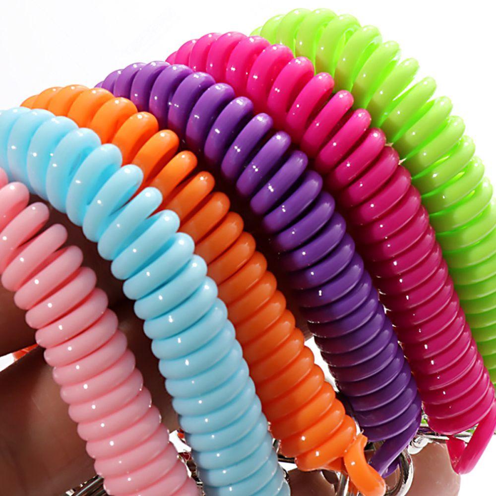 Dây Lò Xo Co Giãn 18cm Có Móc Khóa Kim Loại Cho Điện Thoại