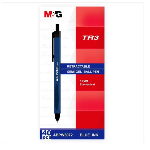 Hộp bút bi dầu TR3 M&G ngòi 0.7mm ABPW3072A/ABPW3072C-40 cây