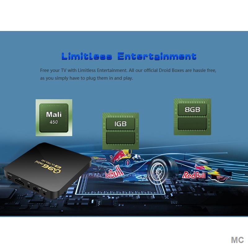 Đầu TV box q96 Mini 16 + 256GB 4K H. 265 s905l Android 10.1 amlogic S905 KèM Phụ KiệN Chuyên DụNg