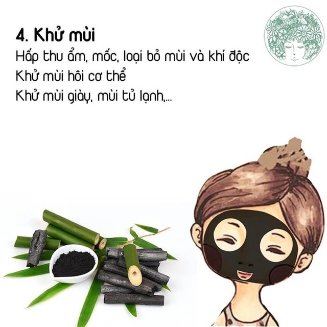 100gr Bột than tre hoạt tính Organic - trắng răng & thải độc tố cho da , cửa hàng làm đẹp handmade