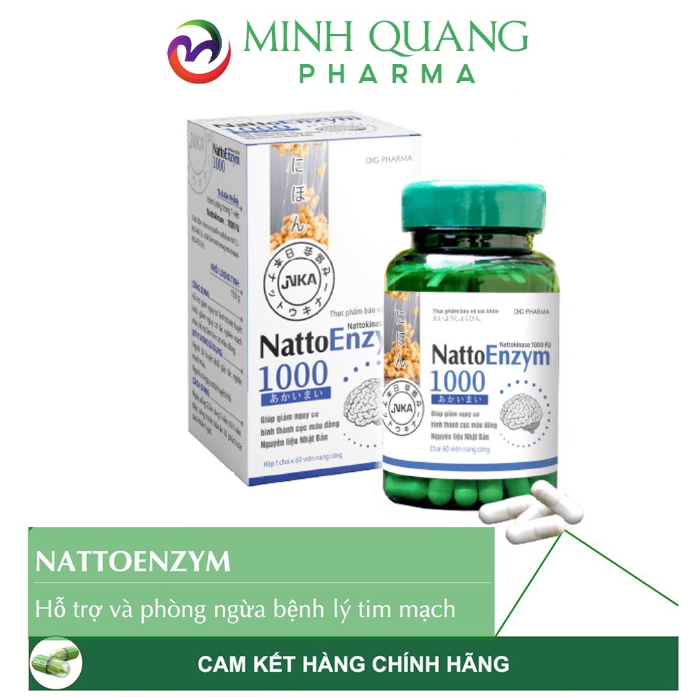 Viên uống NATTOENZYM DHG 1000 FU hỗ trợ làm tan cục máu đông, phòng ngừa tai biến mạch máu não