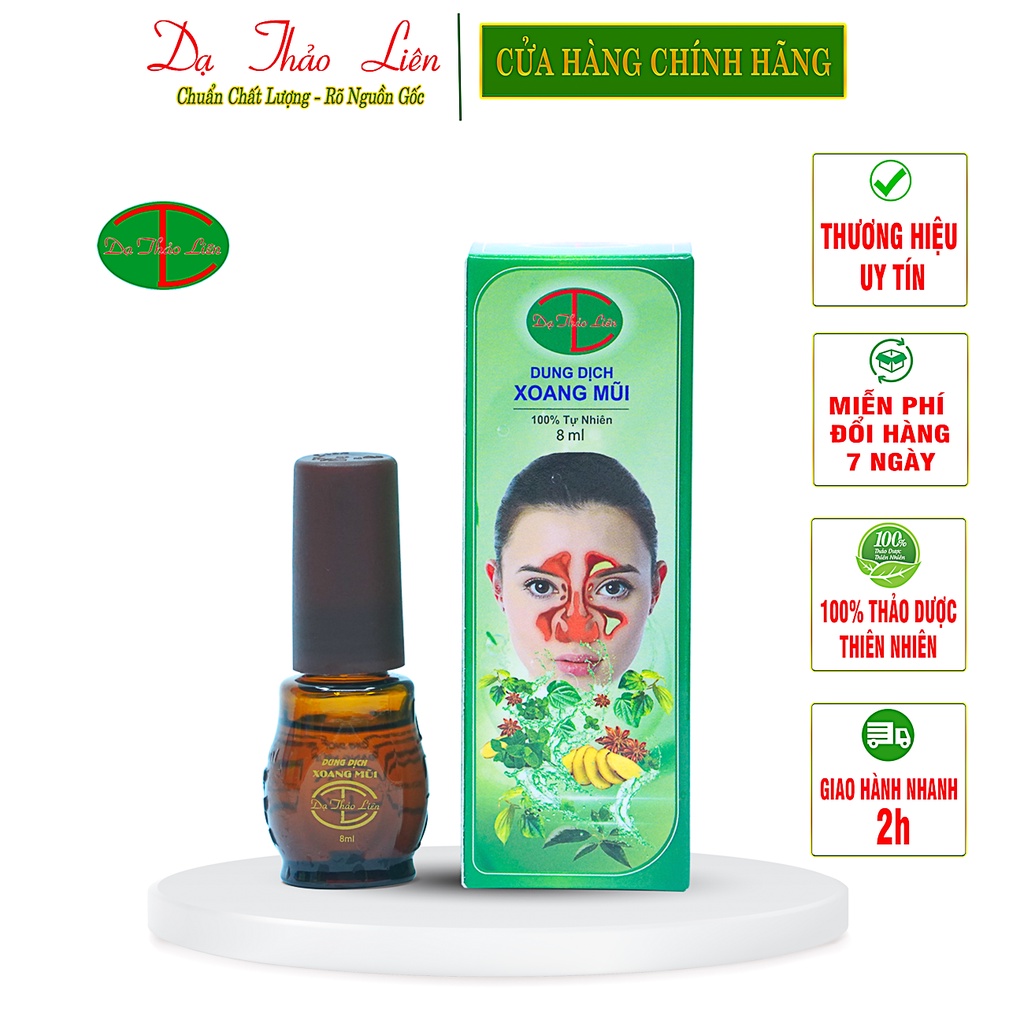 Dung Dịch Xoang Mũi DẠ THẢO LIÊN 100% Thảo Dược Thiên Nhiên 8ml | 100% Natural Herbal Nasal Solution 8ml