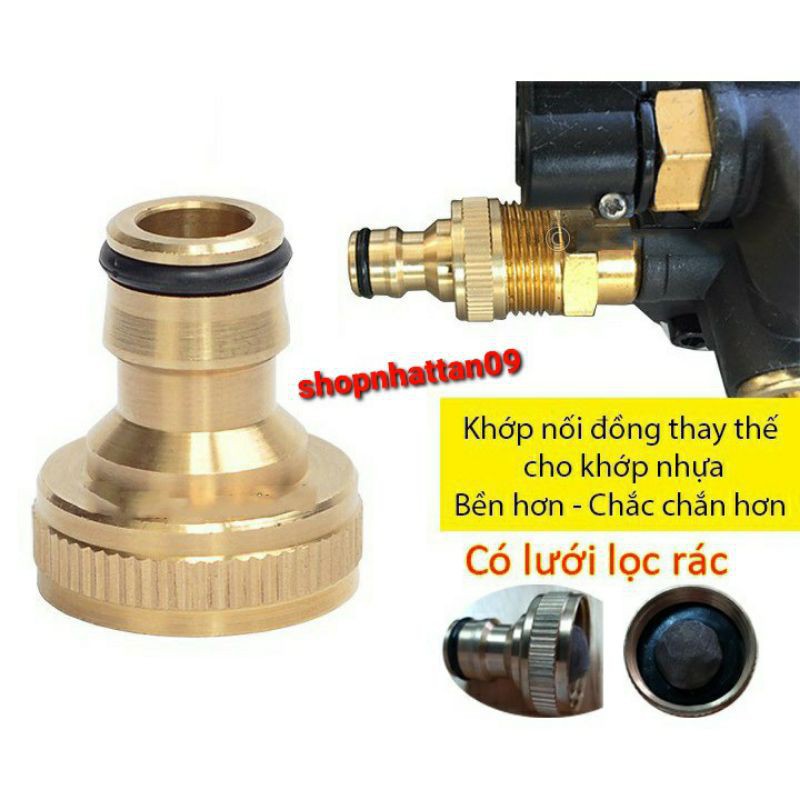 KHỚP NỐI ĐỒNG ĐẦU NƯỚC VÀO CHO MÁY RỬA XE