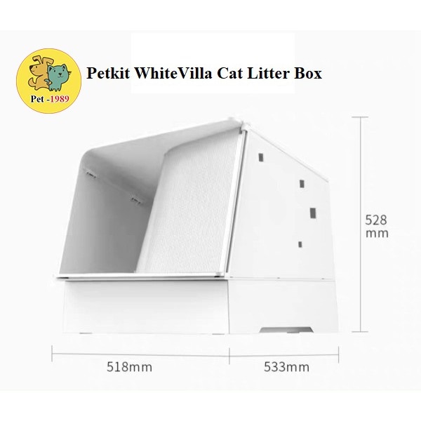 Petkit White Villa - Nhà vệ sinh cho mèo sang chảnh Thông Minh Cho Mèo Pet-1989