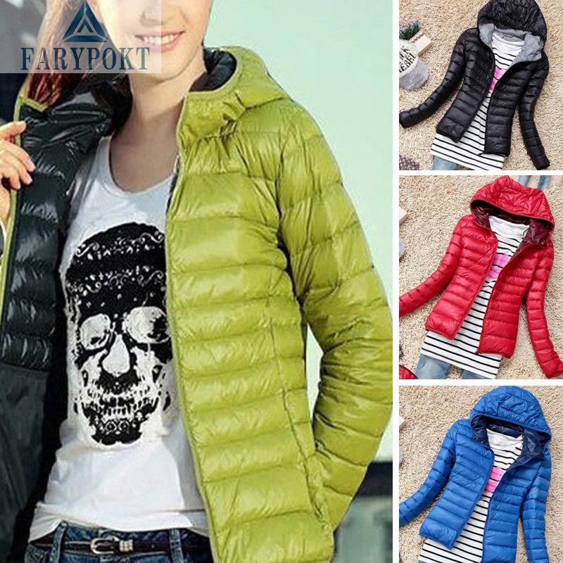 FATY~Winter Womens Slim Hooded Coat Zipper Trench Jacket Parka Outwear Overcoat short cotton clothes