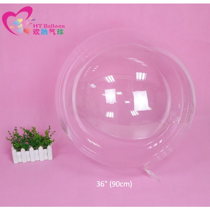 Bong bóng sinh nhật Jumbo nhựa PE Trong suốt in hình Bobo 18&quot; 24&quot; 36&quot;