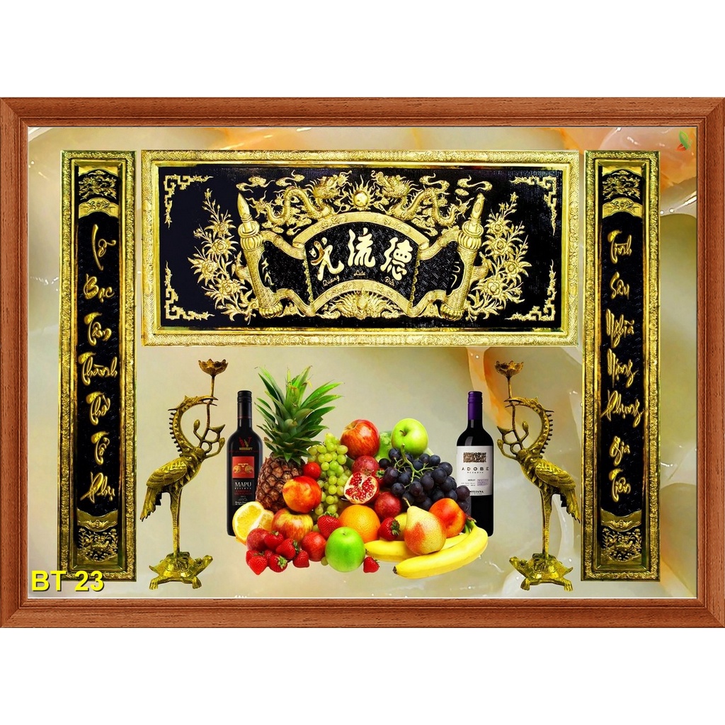 Tranh 3D Dán Bàn Thờ Cao Cấp, Hoành Phi Câu Đối Trang Trí Phòng Thờ