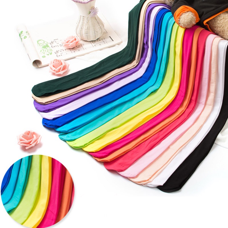 Quần Tất Dài Bằng Nhung Màu Sắc Kẹo Ngọt Dành Cho Bé Gái