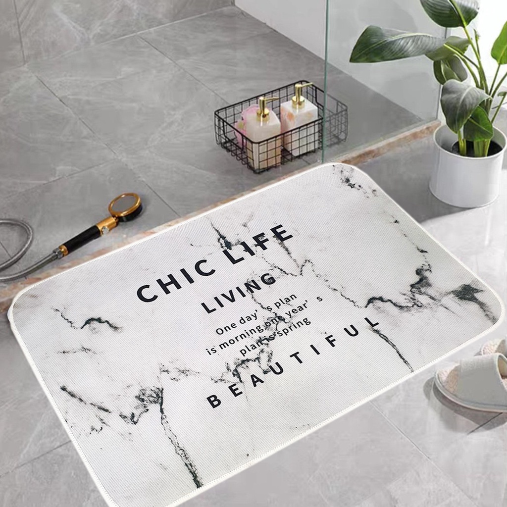 Thảm chùi chân, thảm lau chân vải ép thấm nước kích thước 60x40 cm