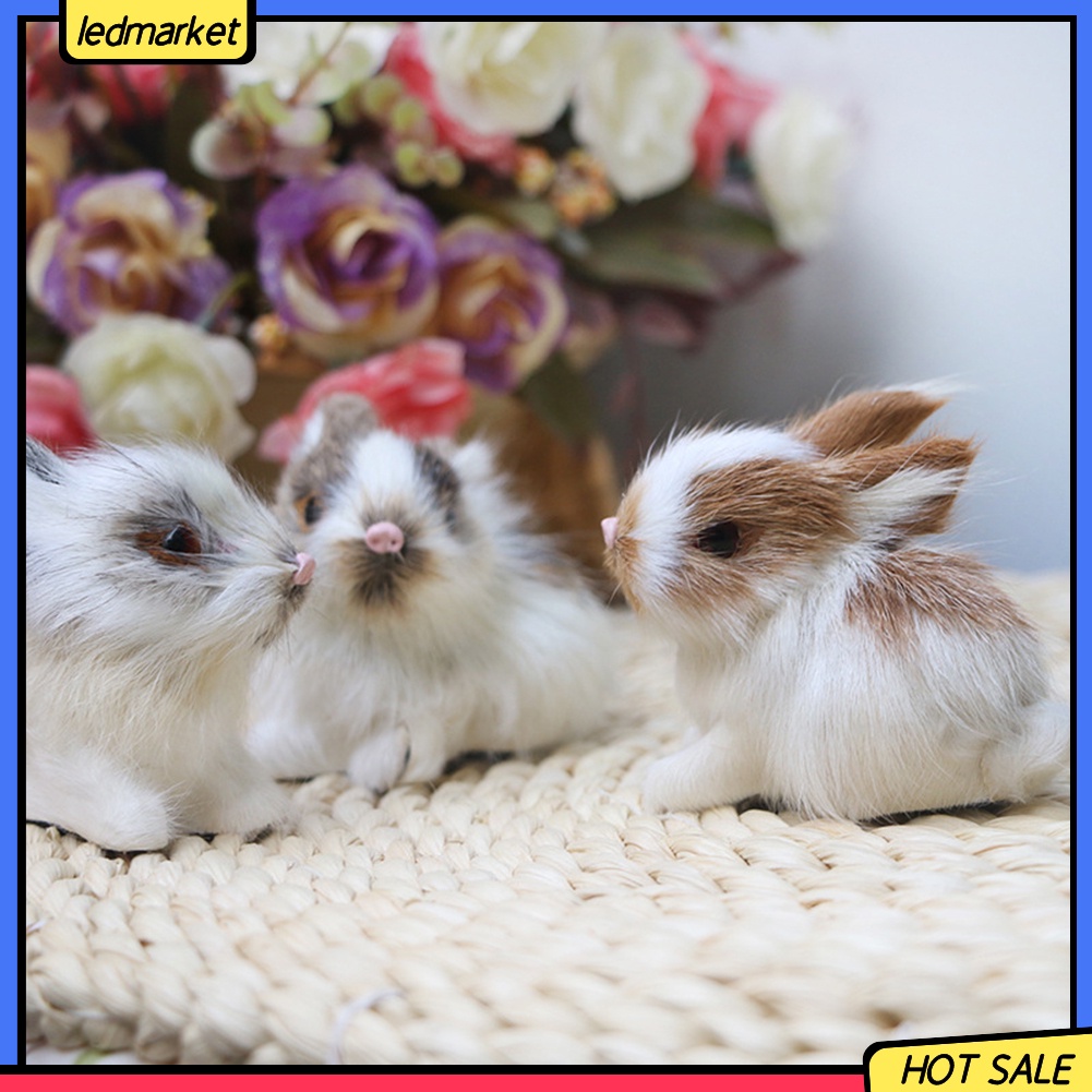 Đồ chơi thú bông hình thỏ con giống y như thật dễ thương dùng để trang trí