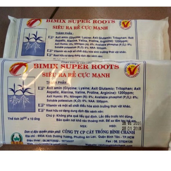 [SIEURE] Phân bón lá bimix super roots siêu ra rễ cực mạnh 20ml hàng đẹp, phân phối chuyên nghiệp.