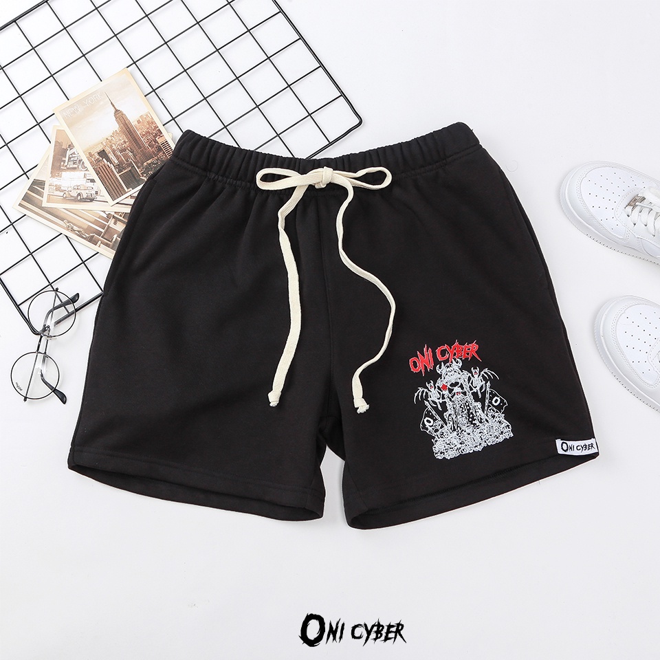 Quần đùi Unisex ONI CYBER dày dặn, Quần Local Brand phong cách hiphop chất mặc thoải mái in hình đơn giản QONI04 | BigBuy360 - bigbuy360.vn