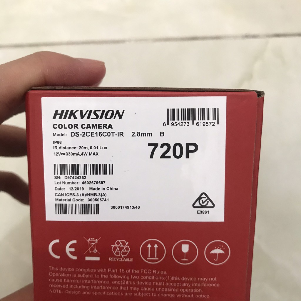 Camera Hikvision DS-2CE16C0T-IR giá rẻ