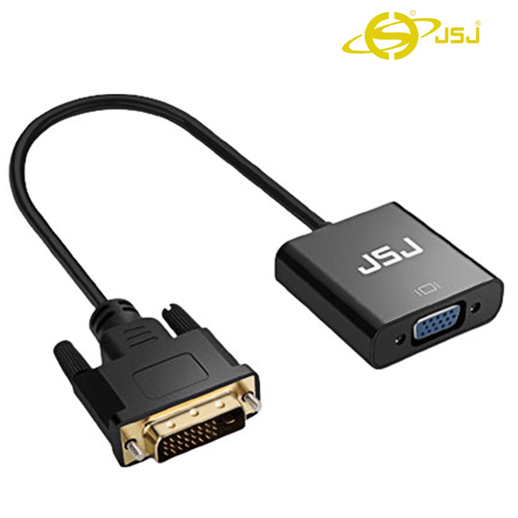 Cáp chuyển đổi DVI ra VGA JSJ DVV01 thiết kế đơn giản nhưng tỉ mỉ đến từng chi tiết nhỏ nhất, trau chuốt mọi góc cạnh