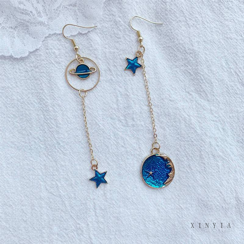 Set bông tai nữ dáng dài thiết kế hình dạng độc đáo phong cách Hàn Quốc