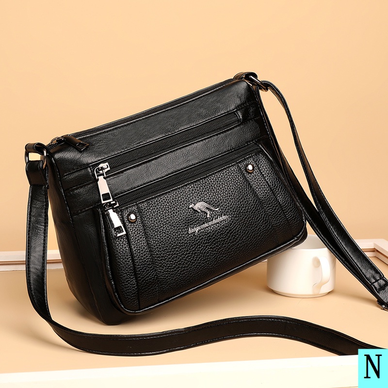 Túi Đeo Chéo Một Bên Vai Bằng Da Thật Thời Trang Mới Dành Cho Phụ Nữ Trung Niên 2022