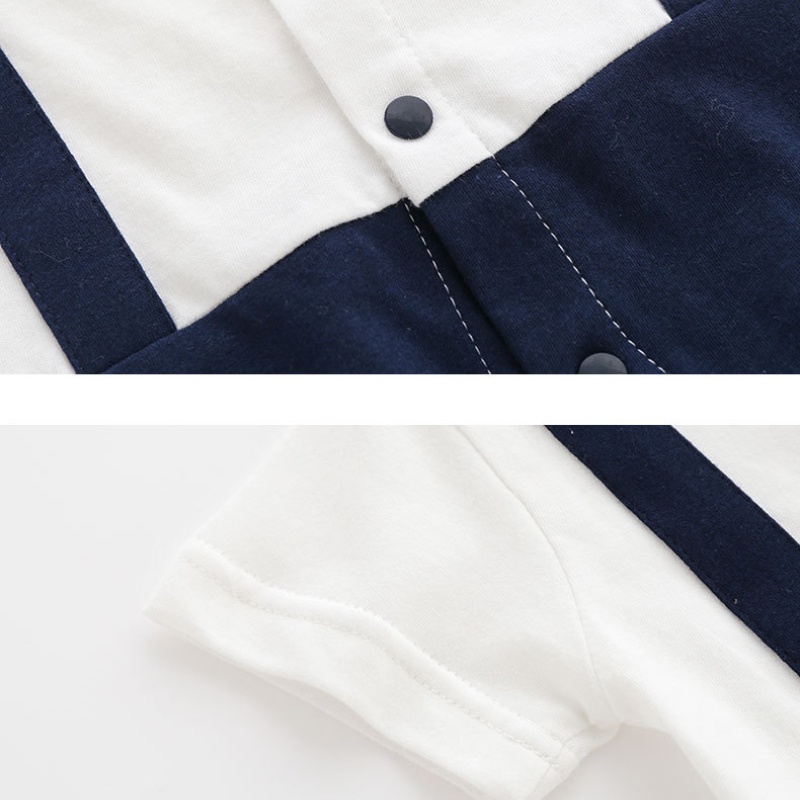 Áo Liền Quần Tay Ngắn Bằng Cotton Thời Trang Mùa Hè Cho Bé Trai 0-18 Tháng Tuổi