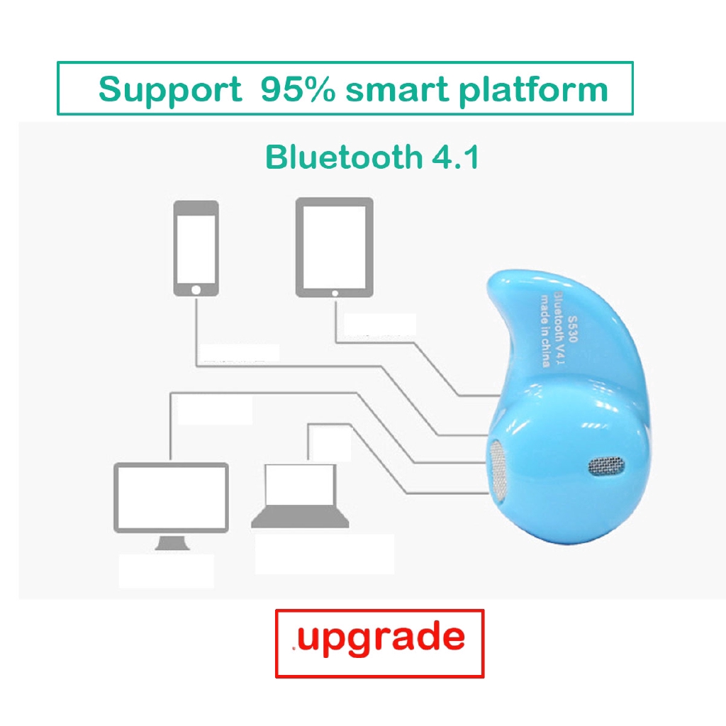 Tai nghe bluetooth S530 nhét tai V4.1 ear-pod siêu nhỏ có nghe nhạc