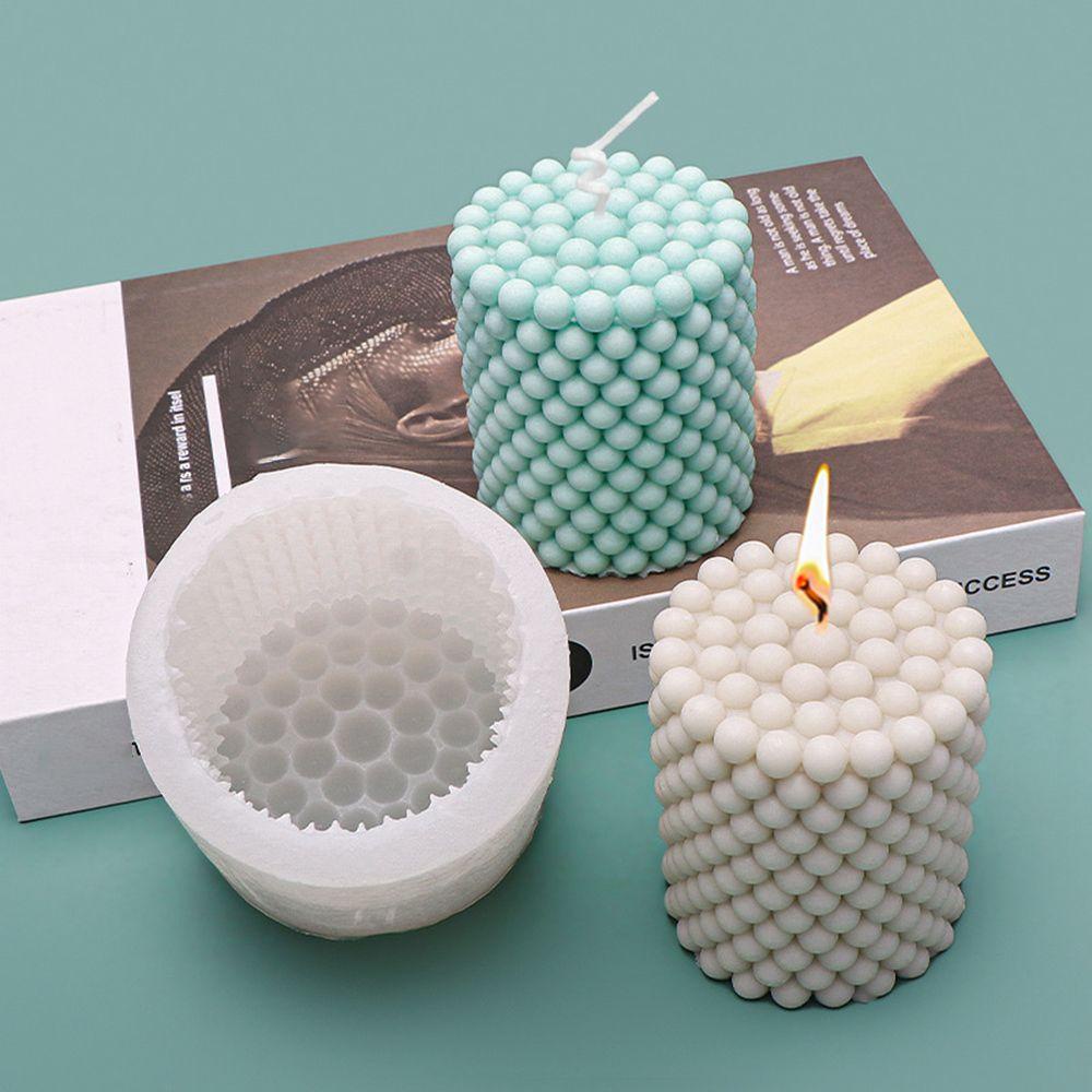 Khuôn Silicone Làm Nến Thủ Công Hình Trụ Độc Đáo