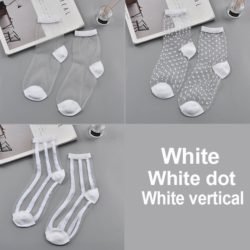 Cute Byte Set 3 Đôi Vớ Ren Hoa Xuyên Thấu Dễ Thương Cho Nữ